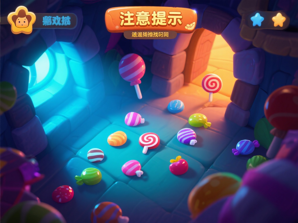 全面解析蛋仔派对:糖果隐藏位置全攻略指南 注意提示和线索: 在游戏中,某些区域可能会用亮光、