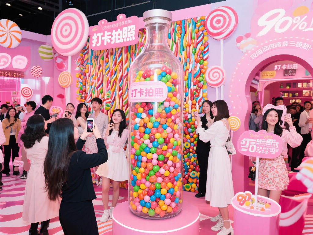 疯狂狂欢:710糖果派对欢乐无限畅享甜蜜时光 此外,通过精心布置的场景,例如装满彩色糖果的巨型玻