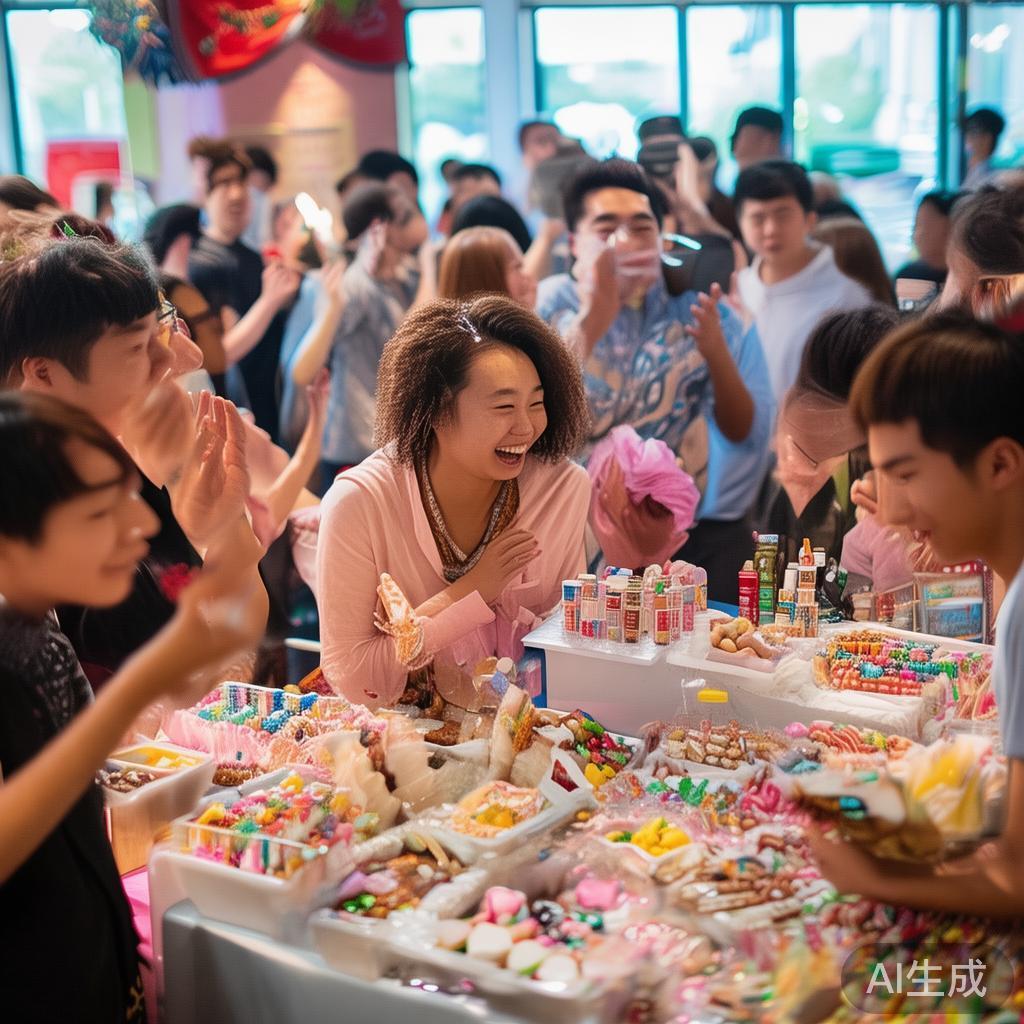 在活动现场，到处都洋溢着欢笑声与掌声。各种互动游戏